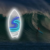 Janhune Surfboard Neon Sign Dimmable Led Signs Surfer Light Up Signs For Wall Neon Lights Signs For Bedroom Kids Boys Room Man C