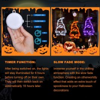 Lolstar Halloween Lights 3 Pack Orange White And Purple Gnomes Window Lights With Suction Cup Upgrade Timer Function And Slowl