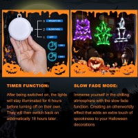 Lolstar Halloween Lights3 Pack Ghost Tree Haunted House Candle Window Lights With Suction Cup Upgrade Timer And Slowly Fade