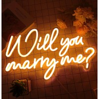 Sylhome Will You Marry Me Led Neon Light Sign Hanging Proposal Wedding Party Wall Sign Decor Engagement Valentines Day Girlfri