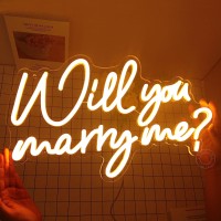 Sylhome Will You Marry Me Led Neon Light Sign Hanging Proposal Wedding Party Wall Sign Decor Engagement Valentines Day Girlfri