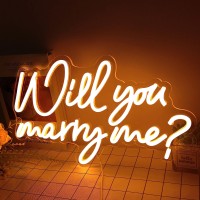 Sylhome Will You Marry Me Led Neon Light Sign Hanging Proposal Wedding Party Wall Sign Decor Engagement Valentines Day Girlfri