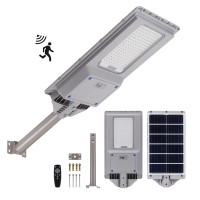 Langy Solar Street Lights Outdoor 400W Solar Parking Lot Lights 30000Lm 6500K Led Solar Lights Dusk To Dawn Motion Sensor An