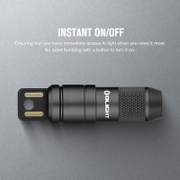 Olight Imini 2 Edc Rechargeable Keychain Flashlight, 50 Lumens Compact And Portable Mini Light, Tiny Led Keyring Lights With Built-In Battery Ideal For Everyday Carry And Emergencies (Black)