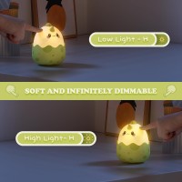 Uneede Led Dinosaurs Night Light Cute Night Light For Kids Kawaii Lamp For Bedroom Decor Rechargeable Squishy Lamp With Touch C