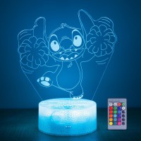 Stitch Light Stitch Gifts For Girls: Stitch Night Light With Remote Control 16 Colors, Stitch Room Decor For Kids, Stitch Stuff Birthday Party Decorations Festival Christmas Gifts For Family Friends