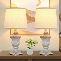 Beslowe Table Lamps For Bedroom Set Of 2, 17.8