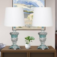 Beslowe Table Lamps For Bedroom Set Of 2, 17.8