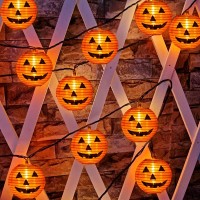 Fall And Halloween Decorations 85Ft Halloween String Lights With 10 Jack O Lantern Plug In Outdoor Used For Window Porch Balcon