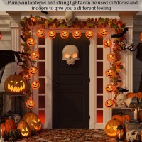 Fall And Halloween Decorations 85Ft Halloween String Lights With 10 Jack O Lantern Plug In Outdoor Used For Window Porch Balcon