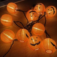 Fall And Halloween Decorations 85Ft Halloween String Lights With 10 Jack O Lantern Plug In Outdoor Used For Window Porch Balcon