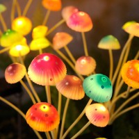 Yeuago Solar Outdoor Lights,4 Pack 48 Leds Mushroom Stake Decoration Light,Waterproof Solar Decorations For Garden,Yard, Party,Wedding,Mother'S Day Garden