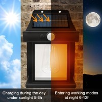 Solar Wall Lights Outdoor Wireless Dusk To Dawn Porch Lights Fixture Solar Wall Lantern With 3 Modes Motion Sensor Waterpro