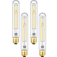 Leools Dimmable E26 Led Bulb 8W Equal 75 Watt Light Bulbs Soft White 3000K E26 Edison Bulb Ac120V 800Lm Tubular T9 T10 Led Bulb For Rustic Pendant,Chandeliers,Wall Sconces E26 Light Bulbs 4Pack