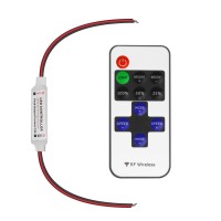 Rf Mini Wireless Remote Controller For Single Color 3528 5050 Led Strip Lights, Wireless Remote Control With Connector, Rf Led Strip Light Dimmer