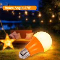 Orange Light Bulbs A19 Led Halloween Light Bulb Decoration Orange Light Bulbs Outdoor 60W Equivalent 9W E26 Orange Bulb Orang