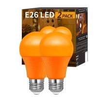 Orange Light Bulbs A19 Led Christmas Light Bulb Decoration Orange Light Bulbs Outdoor 60W Equivalent 9W E26 Orange Bulb Orang