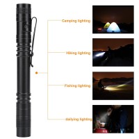 Ejoyous Mini Flashlight, Led Handheld Pocket Flash Light Portable Pen Light Ultra Bright Small Flashlight Torch With Clip For Camping Hiking Outdoor Emergency