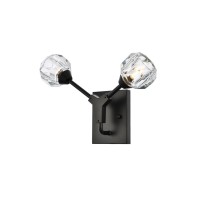 Zayne 2 Light Wall Sconce In Black