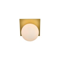 Jillian 1 Light Brass And Frosted White Bath Sconce