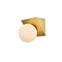 Jillian 1 Light Brass And Frosted White Bath Sconce