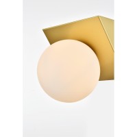 Jillian 1 Light Brass And Frosted White Bath Sconce