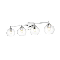 Foster 4 Light Chrome And Clear Bath Sconce