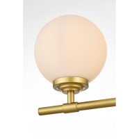 Ansley 3 Light Brass And Frosted White Bath Sconce