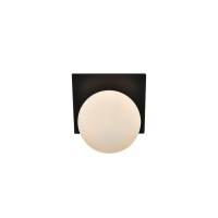 Jillian 1 Light Black And Frosted White Bath Sconce