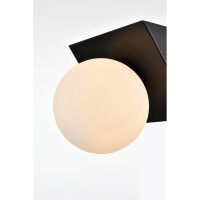 Jillian 1 Light Black And Frosted White Bath Sconce