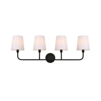 Colson 4 Light Black And Clear Bath Sconce