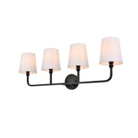 Colson 4 Light Black And Clear Bath Sconce