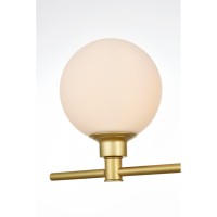 Cordelia 2 Light Brass And Frosted White Bath Sconce