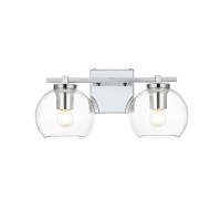 Juelz 2 Light Chrome And Clear Bath Sconce