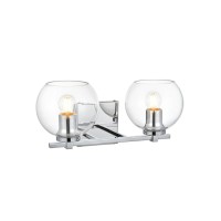 Juelz 2 Light Chrome And Clear Bath Sconce