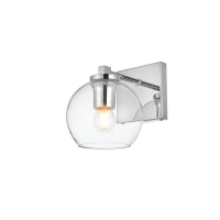 Juelz 1 Light Chrome And Clear Bath Sconce