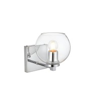 Juelz 1 Light Chrome And Clear Bath Sconce