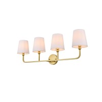 Colson 4 Light Brass And Clear Bath Sconce