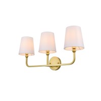 Colson 3 Light Brass And Clear Bath Sconce