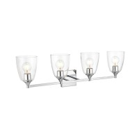 Gianni 4 Light Chrome And Clear Bath Sconce