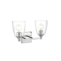 Gianni 2 Light Chrome And Clear Bath Sconce