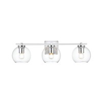 Juelz 3 Light Chrome And Clear Bath Sconce