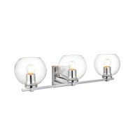 Juelz 3 Light Chrome And Clear Bath Sconce