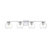 Juelz 4 Light Chrome And Clear Bath Sconce