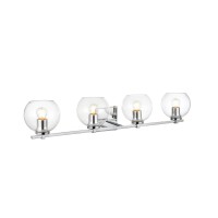 Juelz 4 Light Chrome And Clear Bath Sconce