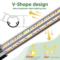 Lpmzmbl 4 Heads Clip Grow Light With Vshaped Design Full Spectrum Grow Lights For Indoor Plants Highoutput Adjustable 360 G