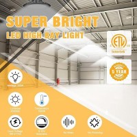 Ufo Led High Bay Light 300W 4Pack High Bay Led Lights 45 000Lm1250W Mhhps Eqv Dimmable High Bay 6 Cable With Plug Hanging