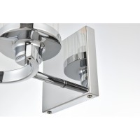 Saanvi 1 Light Chrome And Clear Bath Sconce