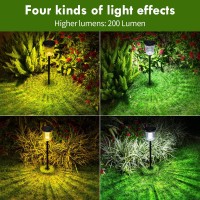 Wtgegf Solar Lights For Outside 6 Pack, Super Bright Solar Pathway Lights Waterproof,Up To 14 Hrs Auto On/Off Solar Garden Lights, Solar Powered Landscape Lighting For Path Yard Garden Walkway