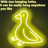 Dracey Duck Neon Sign For Kids Bedroom Wall Decor Led Yellow Duck Neon Signs Duck Neon Wall Art Usb Night Light For Game Room M